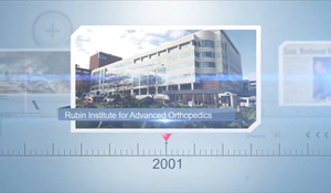 Screenshot of a video about treatment at the Rubin Institute for Advanced Orthopedics