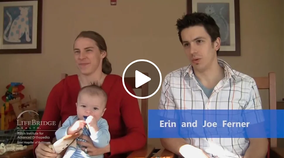 Mother and father discussing how their son was treated for clubfoot at the International Center for Limb Lengthening