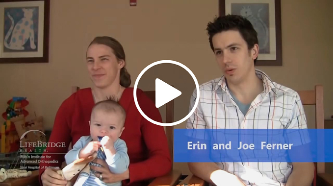 Mother and father discussing how their son was treated for clubfoot at the International Center for Limb Lengthening