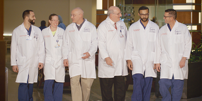 International Center for Limb Lengthening doctors walking together at Sinai Hospital of Baltimore