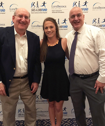 Rachael at Save-A-Limb Fund Dinner with Dr. Herzenberg and Dr. Standard