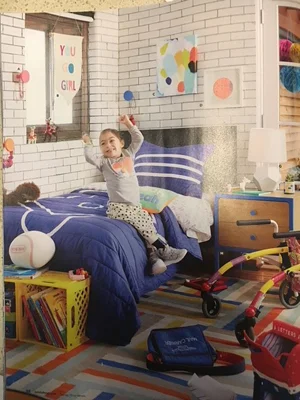 Alena featured in a Land of Nod children's furniture advertising campaign