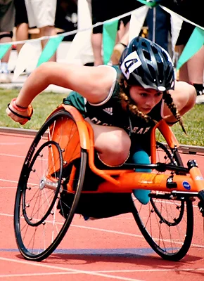 Brooklyn participating in state track and field meet race