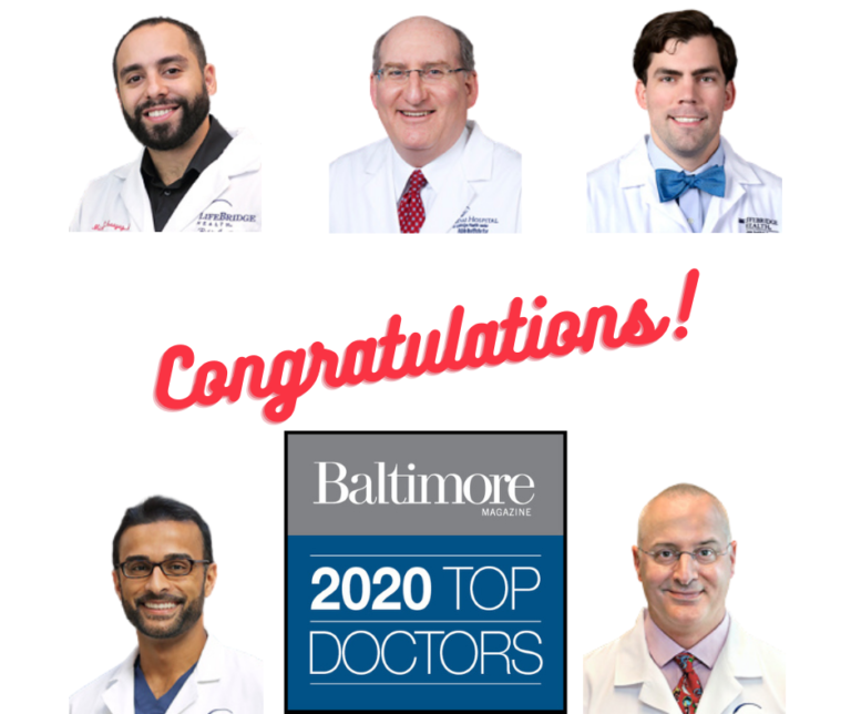 Congratulations to Baltimore Magazine’s 2020 Top Doctors: Dr. Assayag, Dr. Herzenberg, Dr. McClure, Dr. Siddiqui, and Dr. Standard