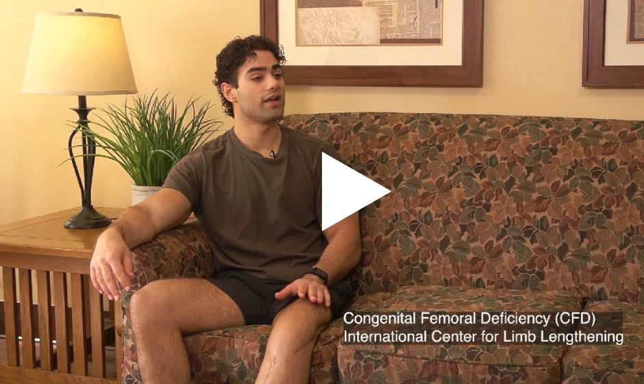 Jackson, a patient with Perthes Disease, who was treated at the International Center for Limb Lengthening