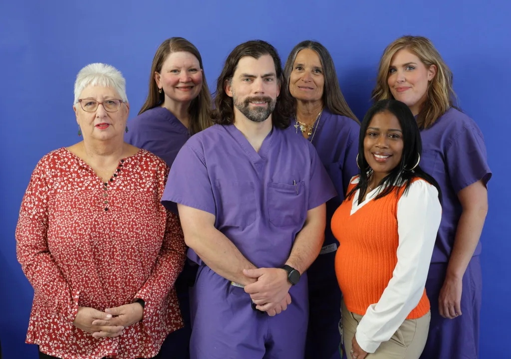 Photo of Dr. Philip McClure with five members of the Pediatric Orthopedics Care Team