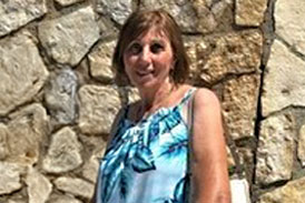 Maria standing on her own two feet back in Italy