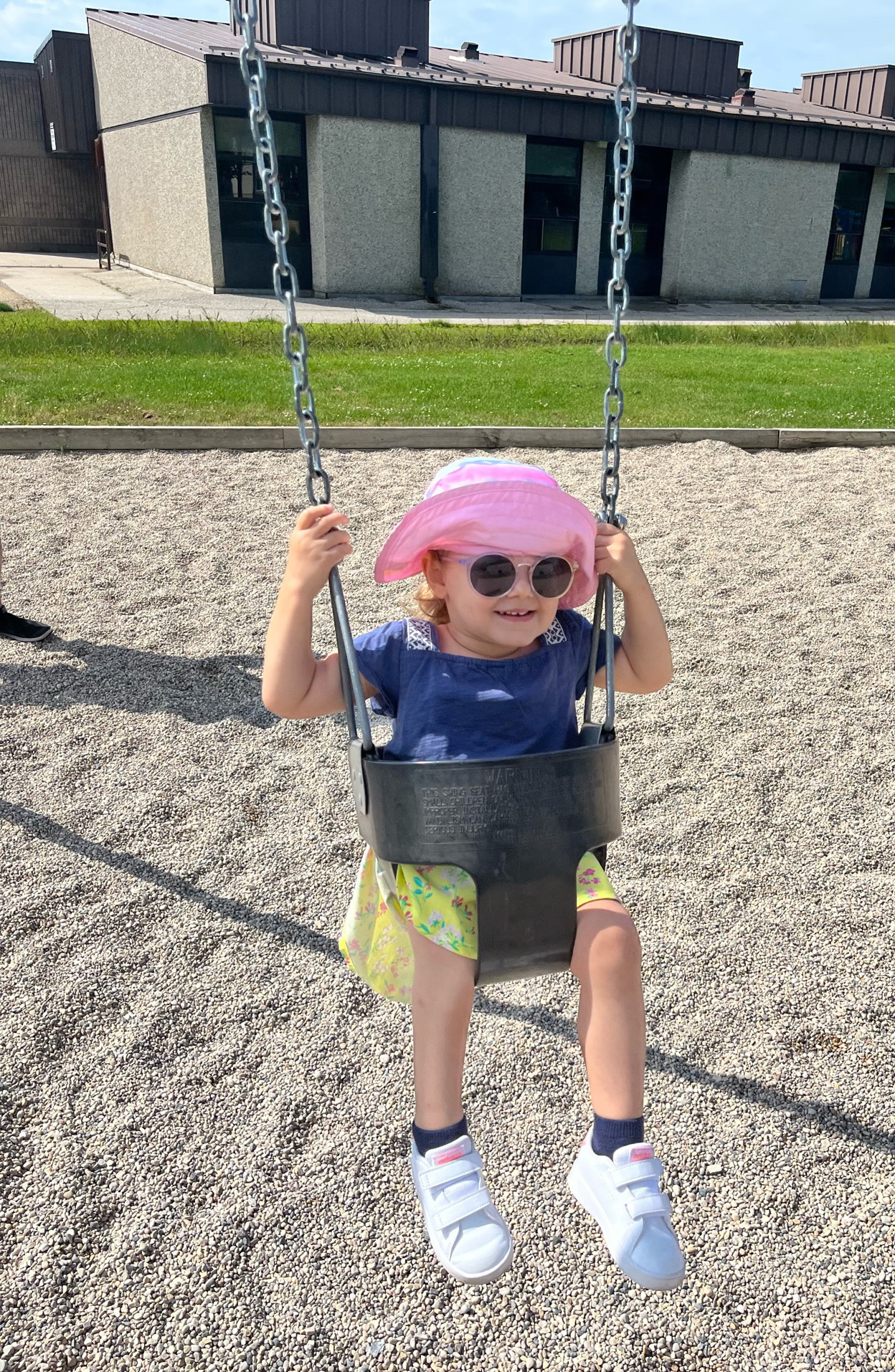 Riley on a swing