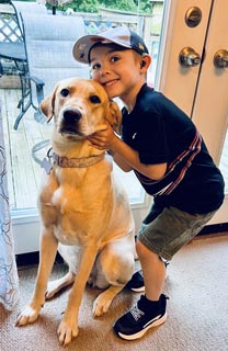 Jackson with his dog