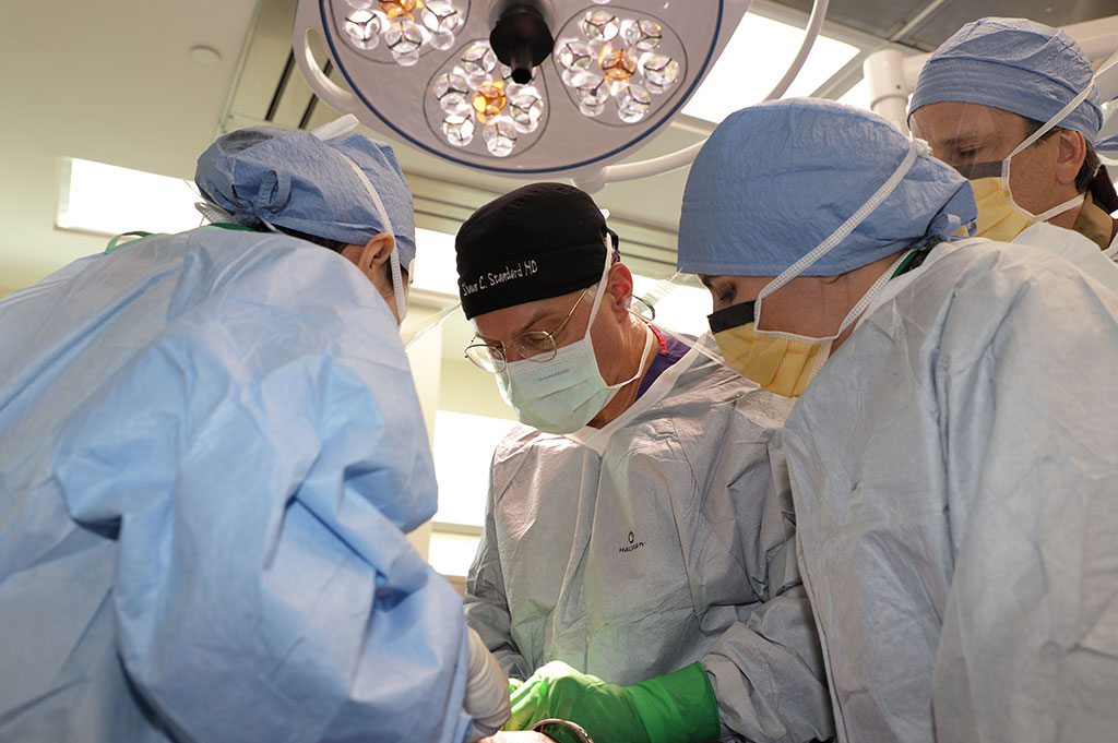  Dr. Shawn Standard instructing participants in a cadaver lab